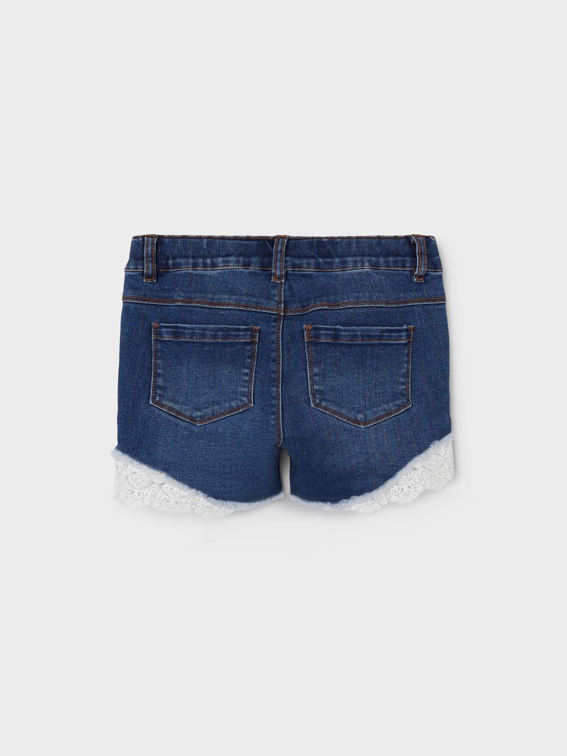 NKFSALLI Shorts - Dark Blue Denim