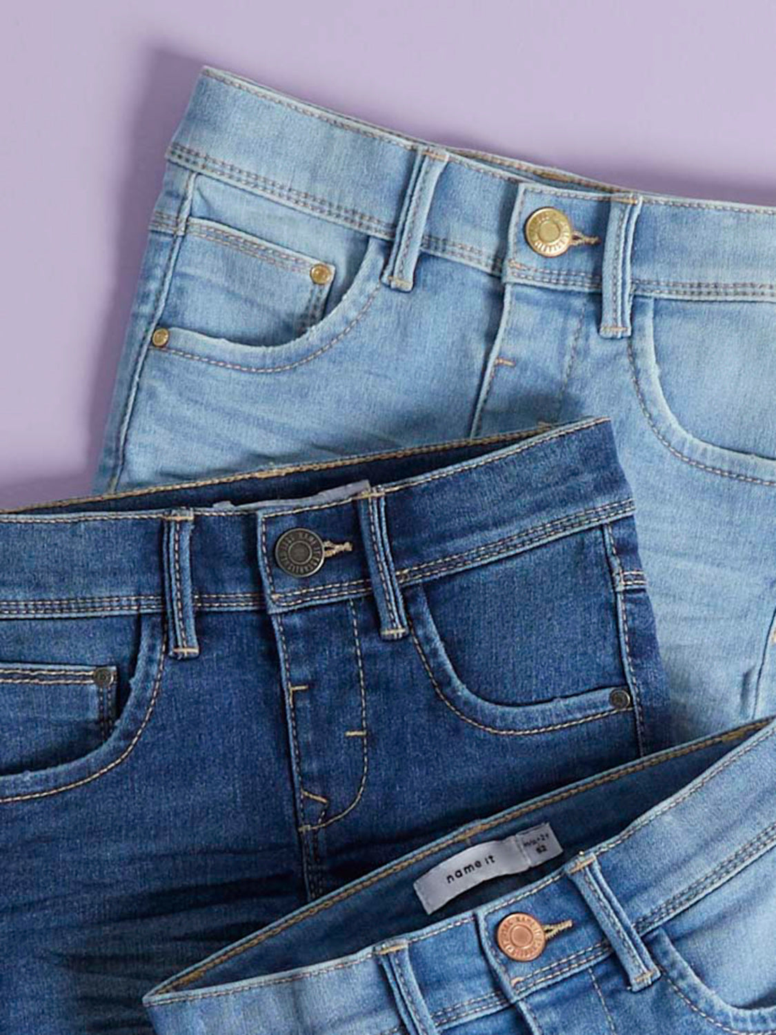 NMFSALLI Shorts - Light Blue Denim