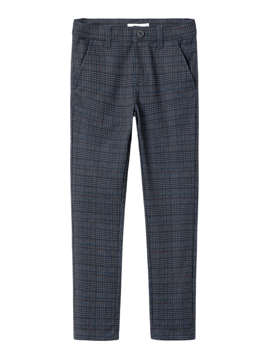 NKMSILAS Trousers - Grey Pinstripe